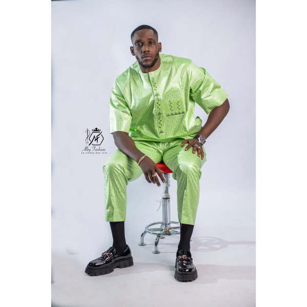 Boubou Prestige Vert – Alby Fashion