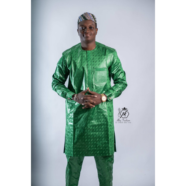Ensemble traditionnel homme vert émeraude – Élégance et distinction
